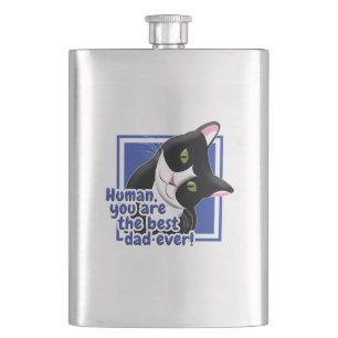 Father's Day Cat Hip Flask