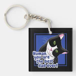 Father's Day Cat Keychain