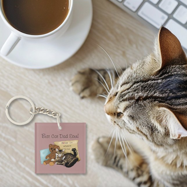Father's Day Cat Keychain (Creator Uploaded)