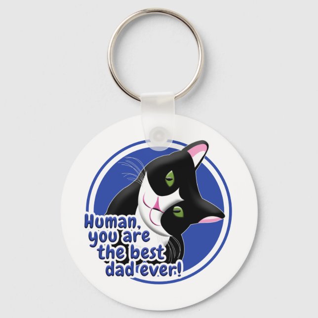 Father's Day Cat Keychain (Front)