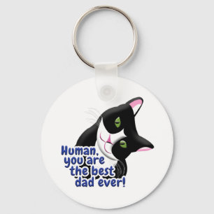 Father's Day Cat Keychain