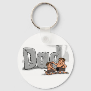 Fathers Day Caveman Dad Keychain