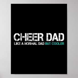 Fathers Day Cheer Dad Husband Cheerleader Dad Mens Poster