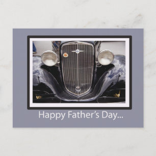 Father's Day Classic Car Postcard