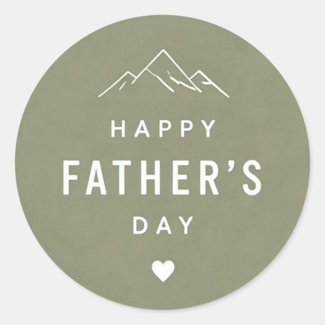 Father's Day Classic Round Sticker (Front)