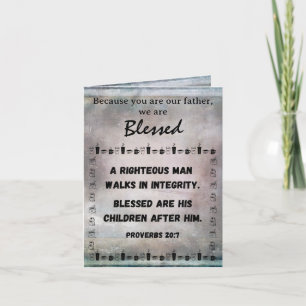 Father's Day Coffee & Scripture Rustic Tuscan  Holiday Card