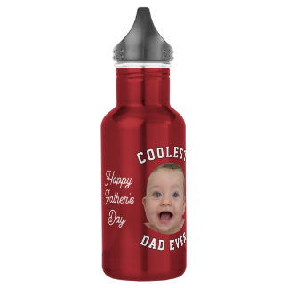 Fathers Day Coolest Dad Ever Baby Face Photo Cool 532 Ml Water Bottle