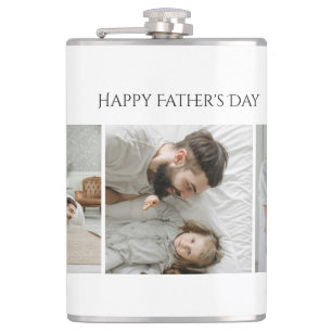 Father's Day – Custom 3 Photo & Text Hip Flask