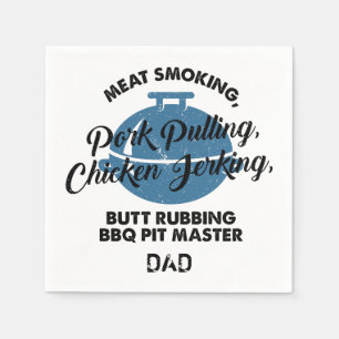 Fathers Day Custom BBQ Dad Personalized Paper Napkin