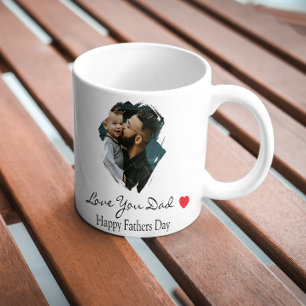 Fathers day custom brushstroke photo Specialty Mug