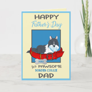 Fathers Day Custom Card from Your Border Collie