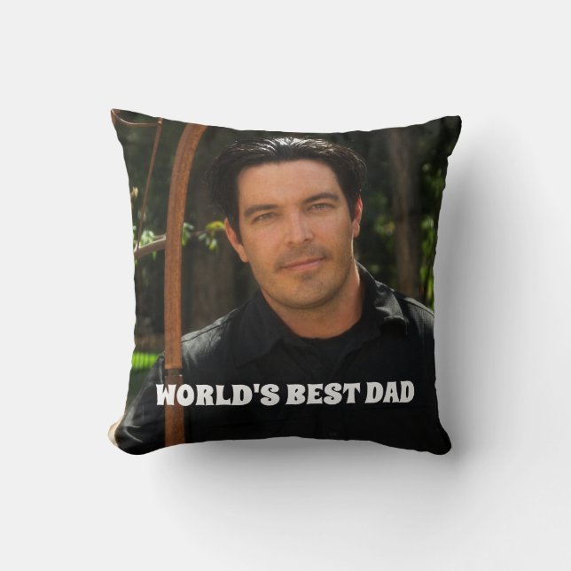 FATHER'S DAY CUSTOM DAD PHOTO PILLOWS GIFT (Front)