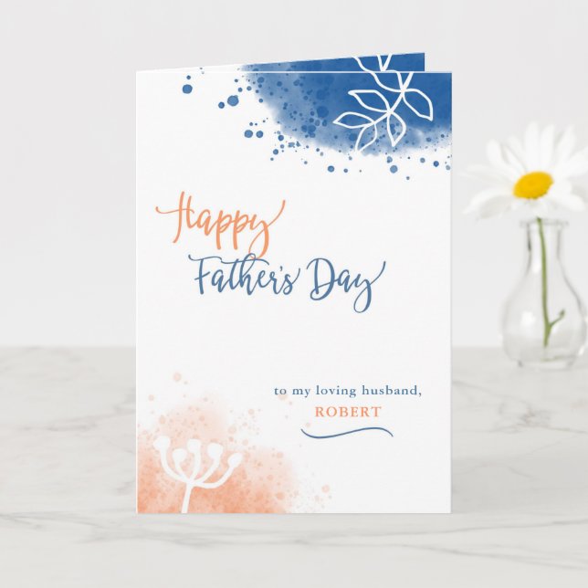 Father's Day Custom Name and Relationship Card (Small Plant)