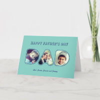 Father's Day Custom Photo Alphabet Letter Word Dad