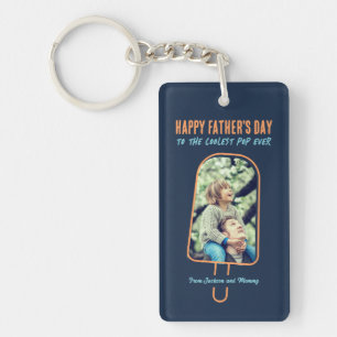 Father's Day Custom Photo Funny Cool Dad Popsicle Keychain
