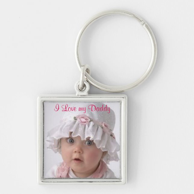 Father's Day, Custom Photo Keychain (Front)