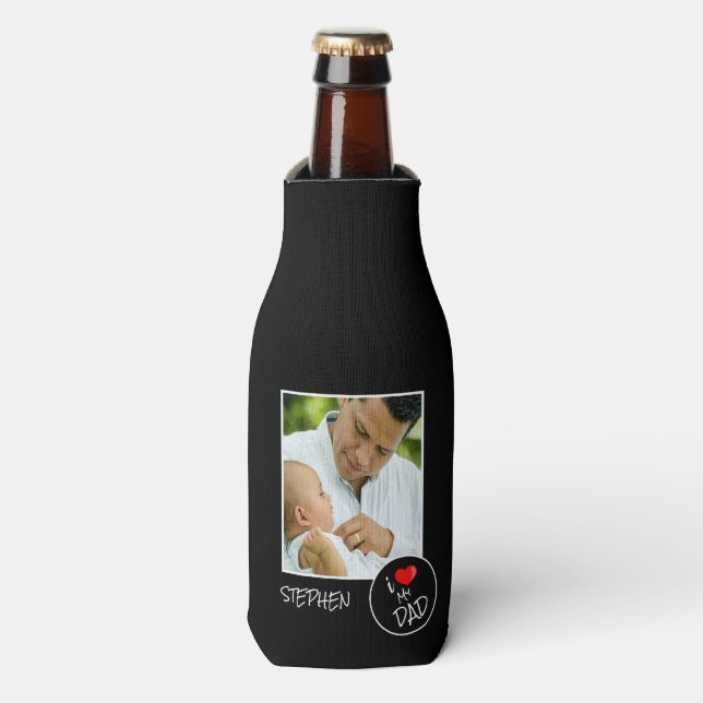 Fathers Day,  Custom Photo – Personalized Bottle Cooler (Bottle Front)