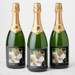 Fathers Day, Custom Photo – Personalized Sparkling Wine Label