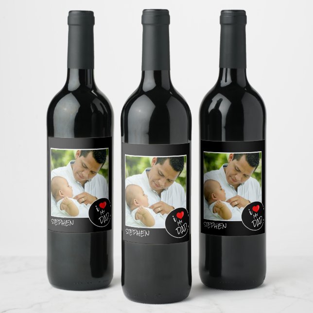 Fathers Day,  Custom Photo – Personalized Wine Label (Bottles)