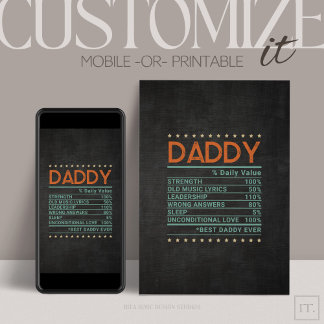 Fathers Day % Customize-able Folded Greeting Card