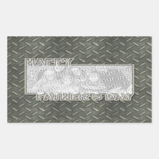 Fathers Day Cut Out ADD YOUR PHOTO Metal Grid Sticker