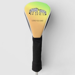 Father's Day, Cute Happy Kenyan Zebras Watch Golf Head Cover