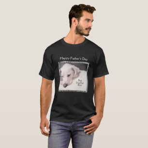 Father's Day Cute White Puppy Dog Snowy Winter T-Shirt