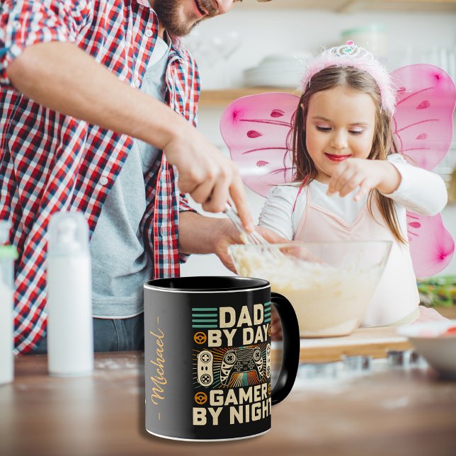 Father's day Dad by day Gamer by night  Mug (Father's day Dad by day Gamer by night Mug)