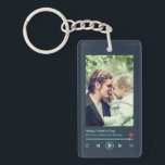 Father's Day Dad Custom Photo Cool Music Player  Keychain<br><div class="desc">Personalized Father's Day gift for your dad to celebrate Father's Day. Whether it's for a new dad, stepdad, old and classic dad, or dad-to-be, the custom text function will get you covered. You can change the text to your desired wording and upload your own custom photo. Get something memorable and...</div>