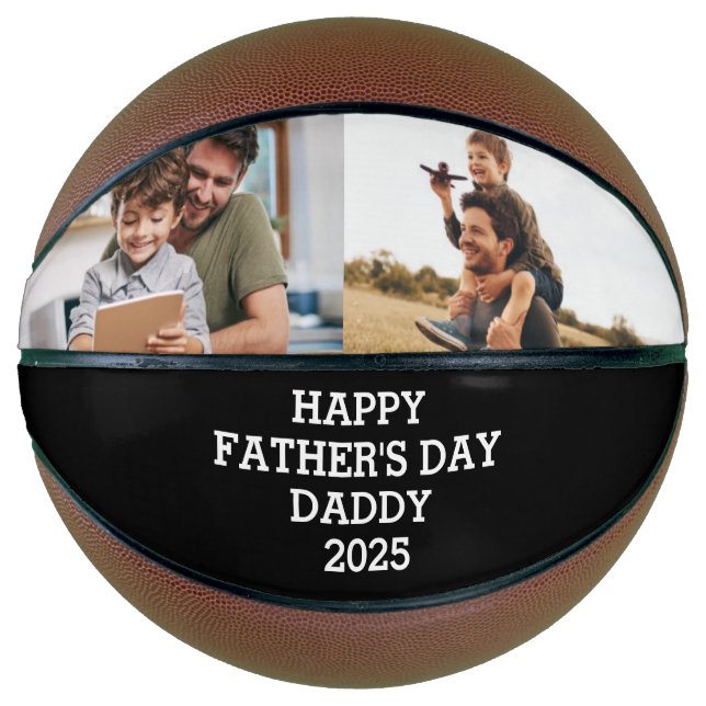 Father's Day Dad Custom Photo Create Your Own Basketball (Front)