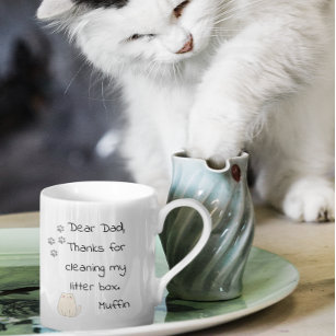 Father's Day Dad Gift From Cat Funny Coffee Mug