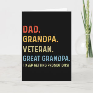 Fathers Day Dad Grandpa Veteran Great Grandpa From Card