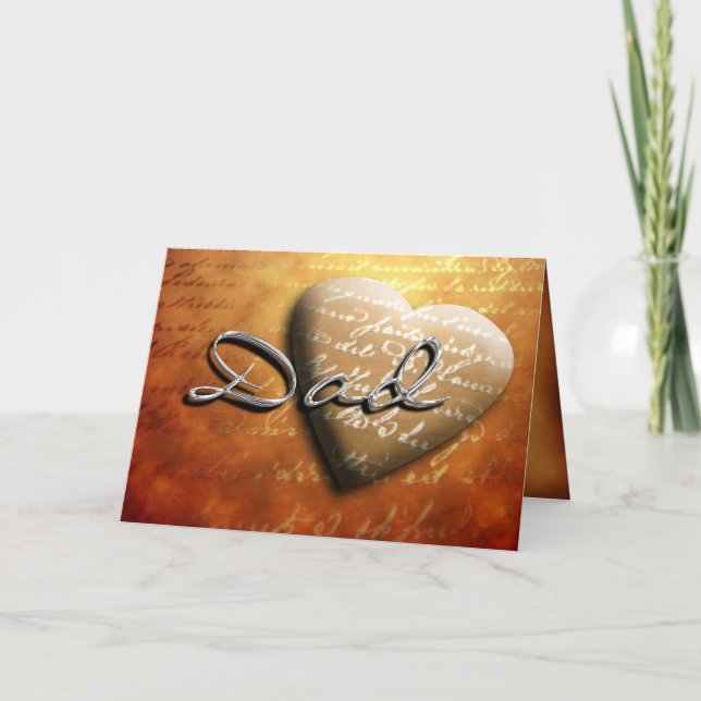 Father's Day Dad Heart Treasure Card (Front)