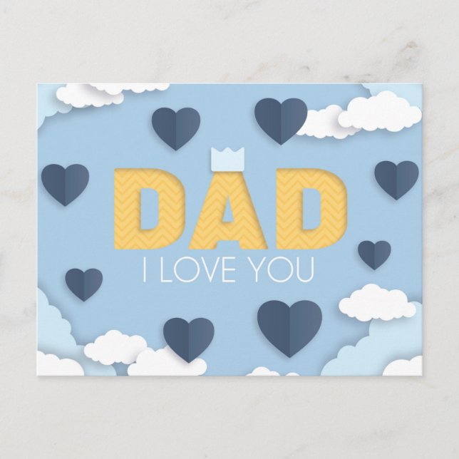 Father's Day, Dad I love you Note Card (Front)