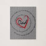 Father's Day Dad Jigsaw Puzzle<br><div class="desc">Father's Day Dad Heart design</div>
