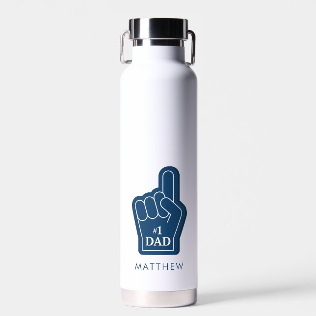 Fathers Day Dad Keepsake Custom Water Bottle (Front)