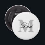 Father's Day Dad Monogram Initials Custom Gifts Bottle Opener<br><div class="desc">Designed with custom text template for monogrammed initial for dad,  this makes a wonderful gift for father's day!</div>