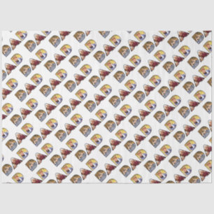 Fathers Day Dad Photo Collage Custom Pattern Tissue Paper