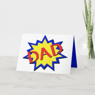 Father's Day Dad Super Hero Card