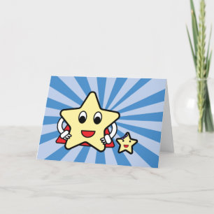 Fathers Day Dad Super Star From Daughter Funny  Thank You Card