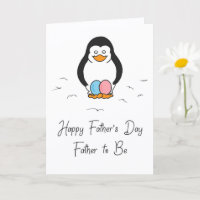 Father's Day Dad to Be of Boy & Girl Twins Penguin