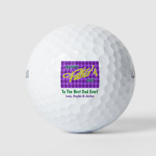 Father's Day Dad World's Best Ever From the Kids Golf Balls