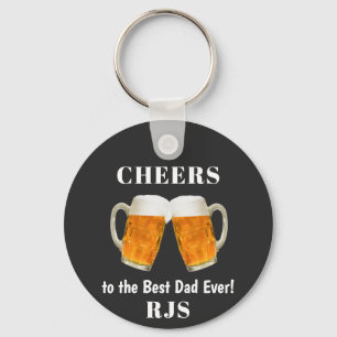 Father's Day Dad World's Best Ever Monogram Keychain