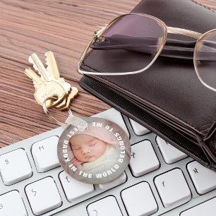 Father's Day Daddy Belongs To Me Photo Keychain