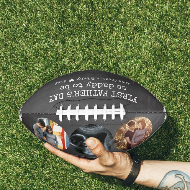 Fathers Day Daddy to Be Chalkboard 3 Photo Football (Creator Uploaded)