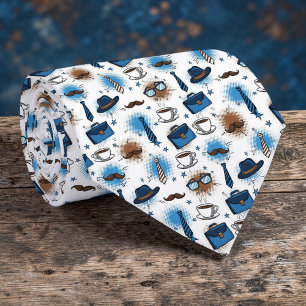 Father's Day Dapper Dad Pattern Necktie Tie