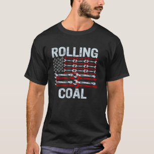 Father's Day Diesel Car Mechanic Dad Rolling Coal  T-Shirt