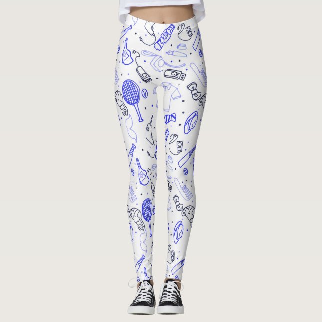 Fathers Day doodle leggings (Front)