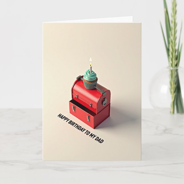 Fathers Day Drawing Design Card (Front)
