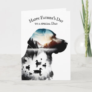 Father's Day Ducks and Labrador Retriever  Card